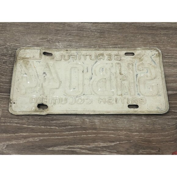 Vintage 1974 British Columbia License Plate Tag SHB-044 Blue w/ White CANADA - Picture 6 of 6